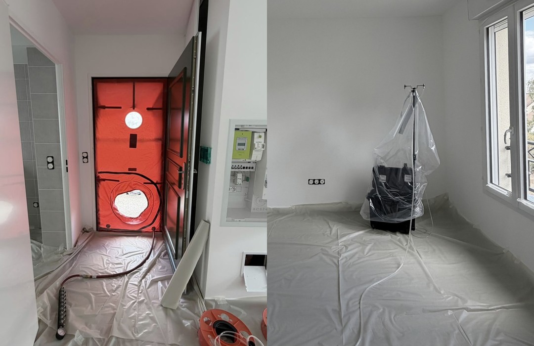 Porte soufflante en place et ouvrages protégés sous polyane