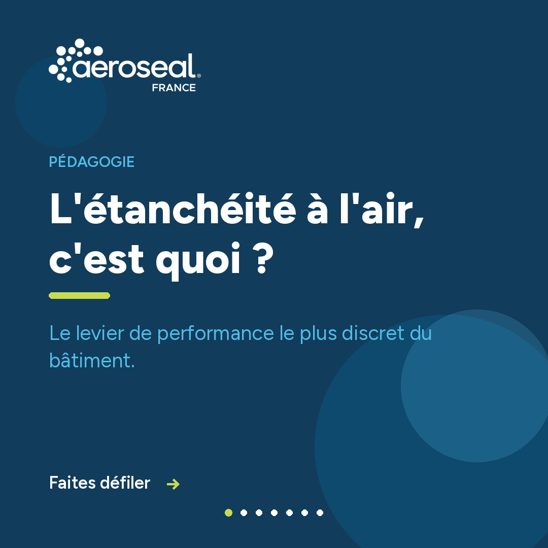 Carrousel pédagogique d'Aeroseal France sur LinkedIn